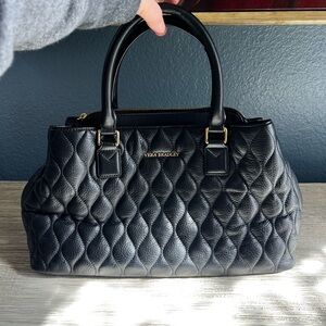 NWOT!!! Vera Bradley Emma Black Quilted Leather Satchel